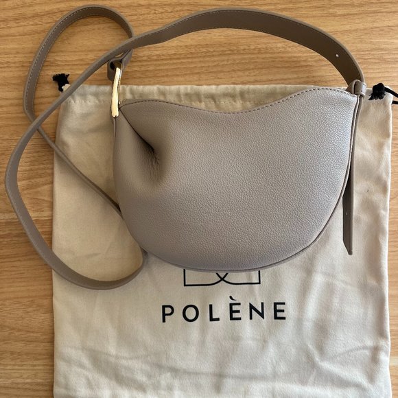 Polene Handbags - Polene Tonca Bag in Textured Taupe